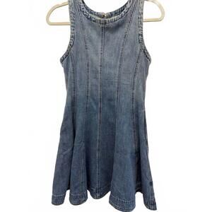 NEW RAISONNEL women's zip closure mini dress in denim